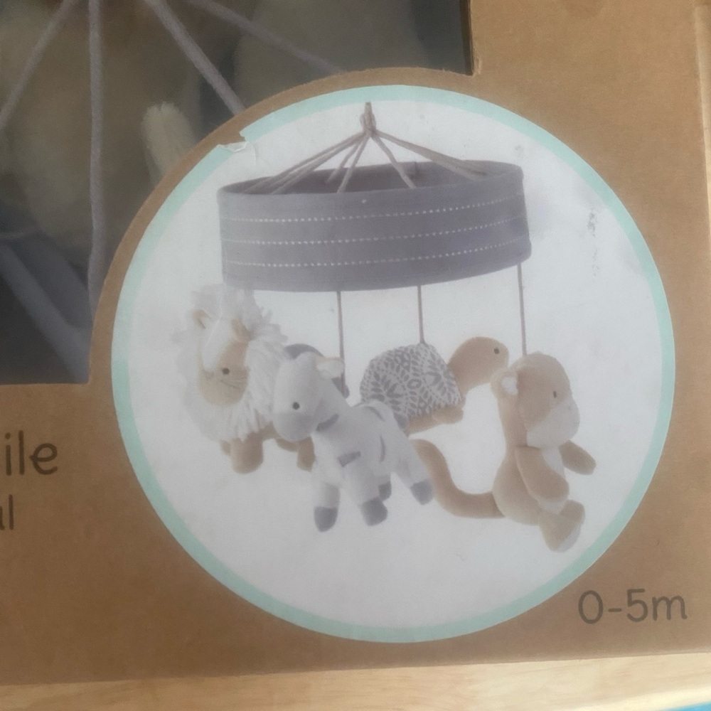 Levtex Gray Animal Baby Mobile